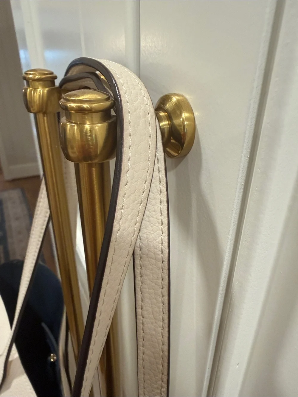 COACH Pebbled Leather Tote in off white with Gold Hardware